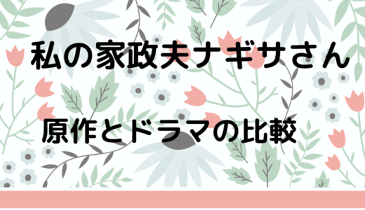 私の家政夫ナギサさん（ワタナギ）原作ネタバレ！1話から最終回までドラマとの違いも徹底比較