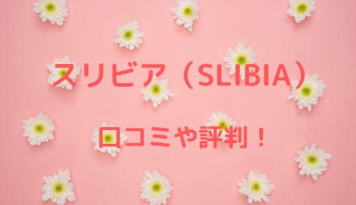 スリビア(SLIBIA）の悪い口コミは嘘？評判や体験談をまとめました！