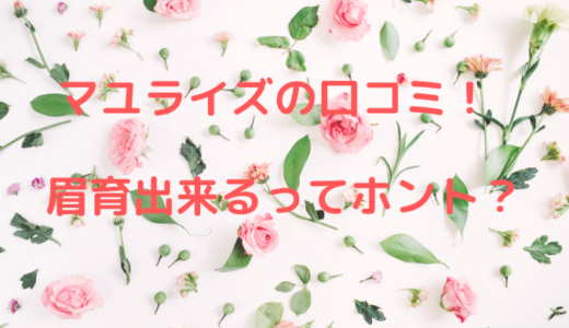 マユライズの悪い口コミや評判は嘘？試しに使ってみた！